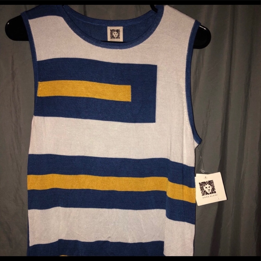 NWT Anne Klein Sleeveless Sweater Size LP